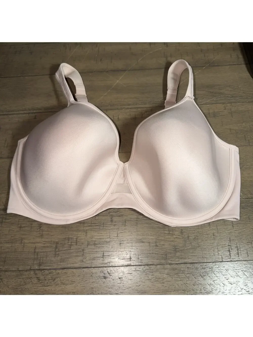 Bali One Smooth U Ultra Lt Minimizer Bra 38DDD 3490 Satin Trim Underwire Womens